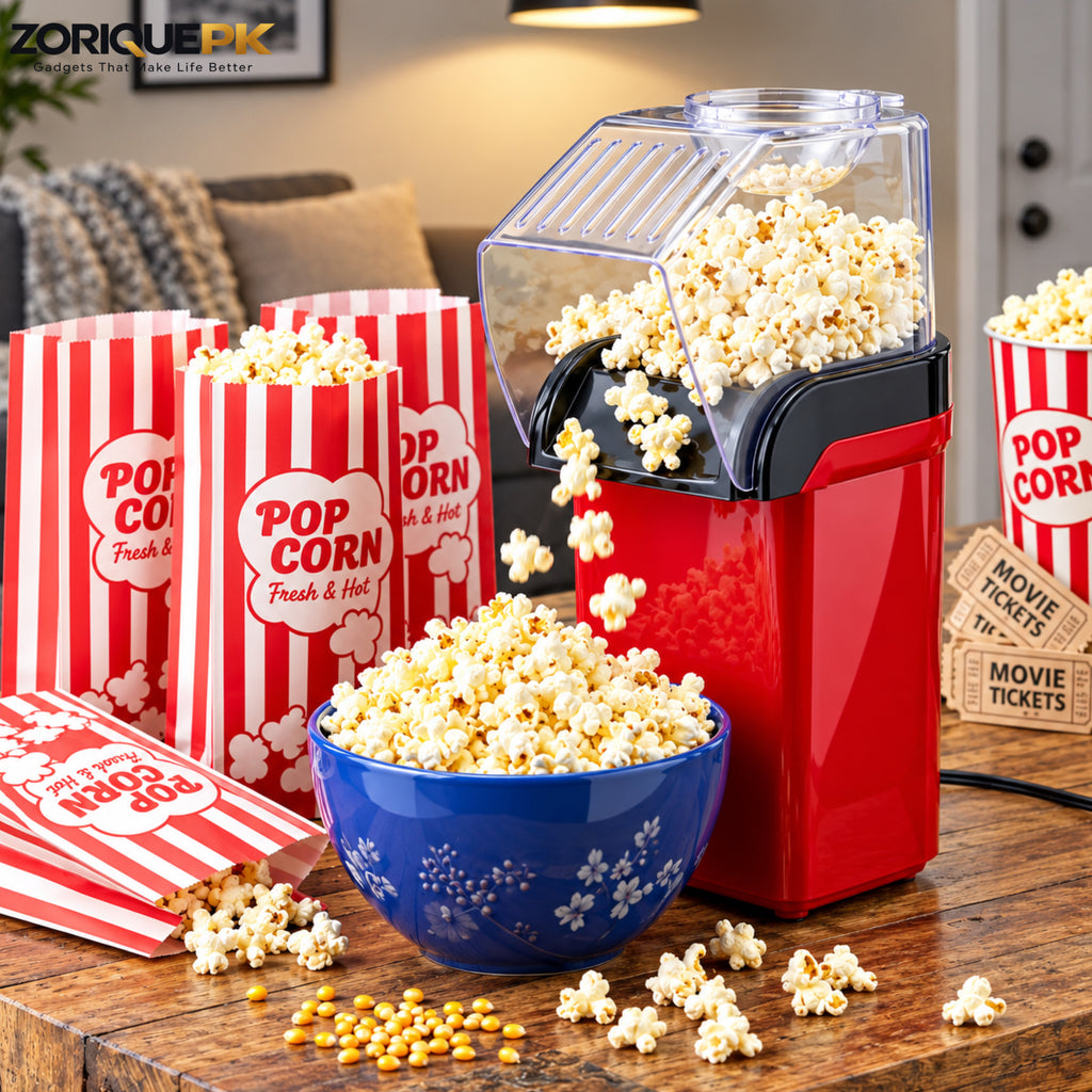 Hot Air Popcorn Maker – Electric Oil-Free Popcorn Machine